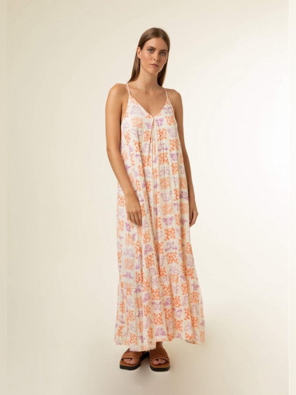 FRNCH Paris Anaïs Butterly Floral Maxi Dress Size Medium